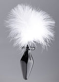 Fluffer Bunny Tail Glass Anal Plug