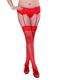 Dg Thigh Highs W/ Silicone Top Red Q