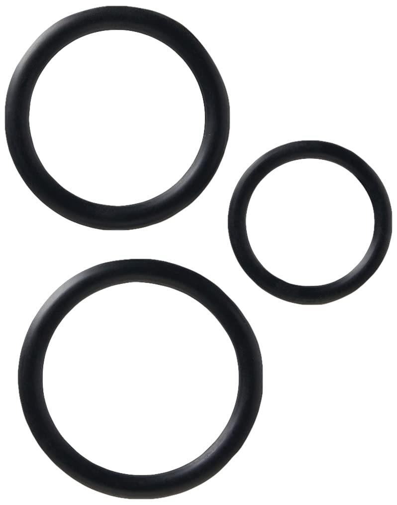 Trinity Vibes Black Triple Cock Ring Set