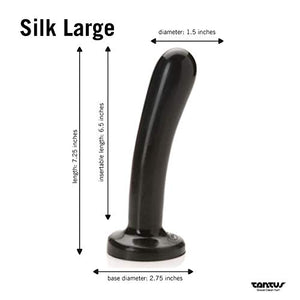 Tantus Silk Large - Black Onyx (Clam)