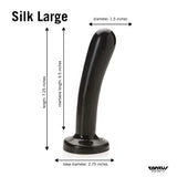 Tantus Silk Large - Black Onyx (Clam)