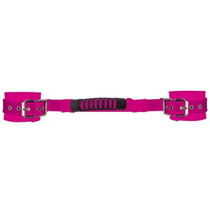Adjustable Leather Handcuffs - Pink