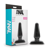 Blush Anal Adventures Basic Butt Plug - 4 3/4 Inch Medium Easy To Insert Smooth Latex Free Pleasure Intermediate Advanced Adult Toy - Comfortable Anchor Base - Sex Toys For Women Men Couples - Black
