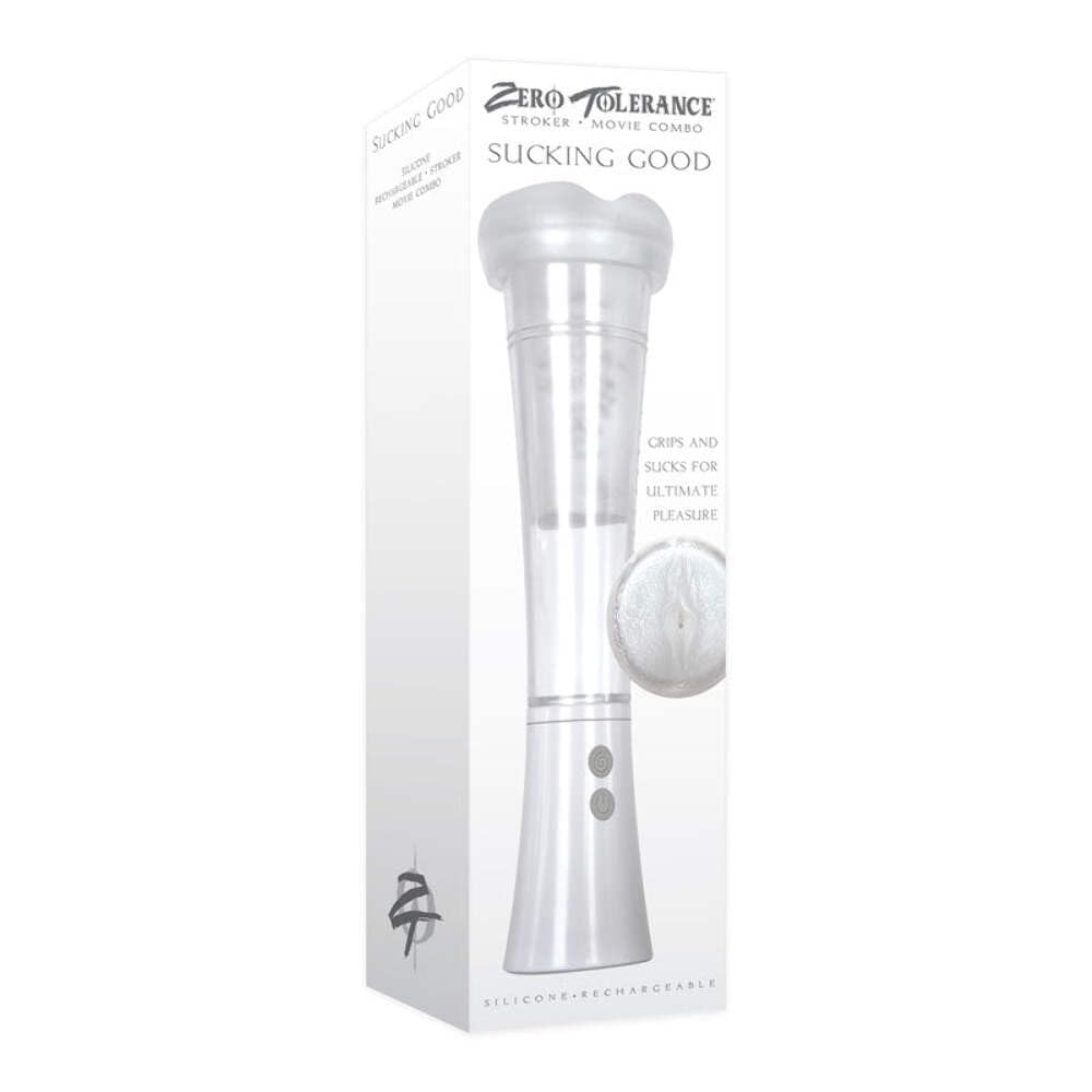 Zero Tolerance Sucking Good Stroker - 2 Penis Sleeves to Choose - Vibrating Male Masturbator with Free Adult Movie Download and 