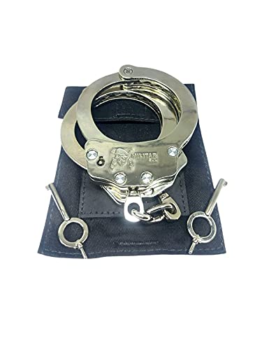 Kinklab Double-Lock Police-Style Handcuffs, Silver