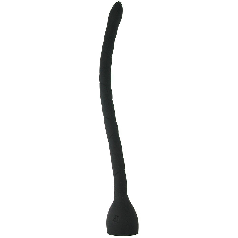 Kink In Deep Silicone Anal Snake - Black