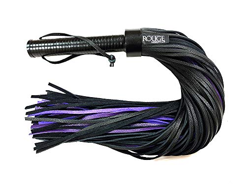 Rouge Flogger W/Leather Handle Blk/Purp