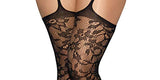 Dreamgirl WomenS Plus Fishnet Halter Dress With Neck Ties And Attached Thigh Highs Black One Size