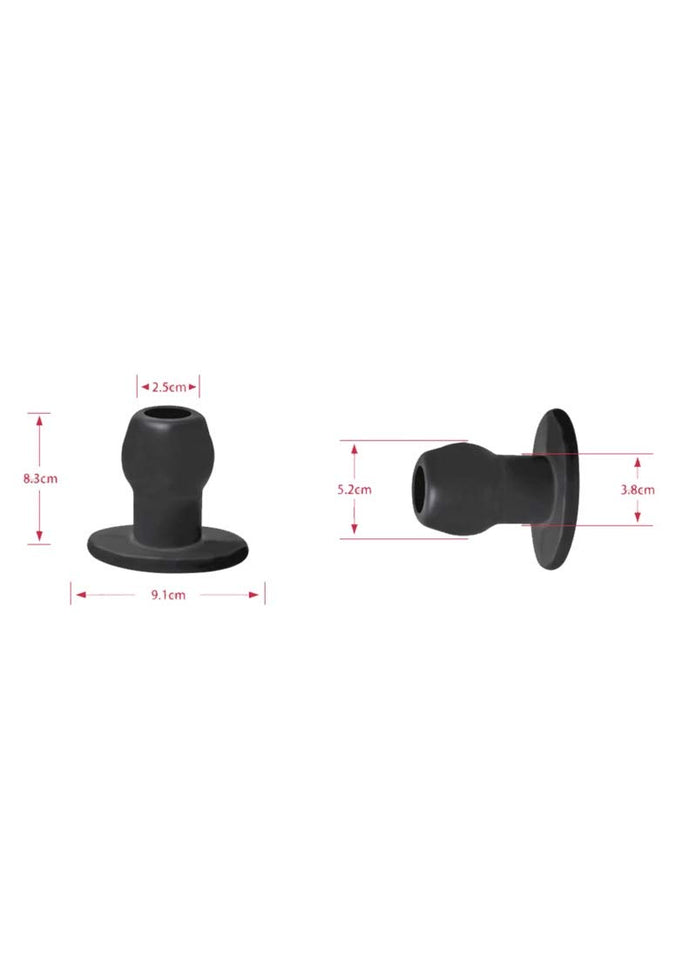 Perfectfit Brand Tunnel Plug, Hollow Butt Plug, Pfblend, Tpr/Silicone, Three Sizes, Use For Anal Training, Clear, Medium