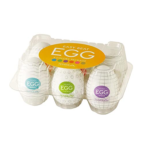 Tenga Egg-Vp6(1) Easy Beat Egg Portable Male Masturbator Variety Pack, 6 Pack
