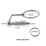 Hollow Stainless Urethral Sounds Penis Plug Urethral Dilator Male Penis Plug with Cock Ring Sex Toy for Men (1.77 inch)