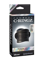 Pipedream Fantasy C-Ringz Silicone Ball Stretcher Dildo, Black, 1 Pound