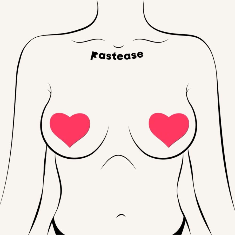 Pastease Love Glow In The Dark Neon Pink Hearts