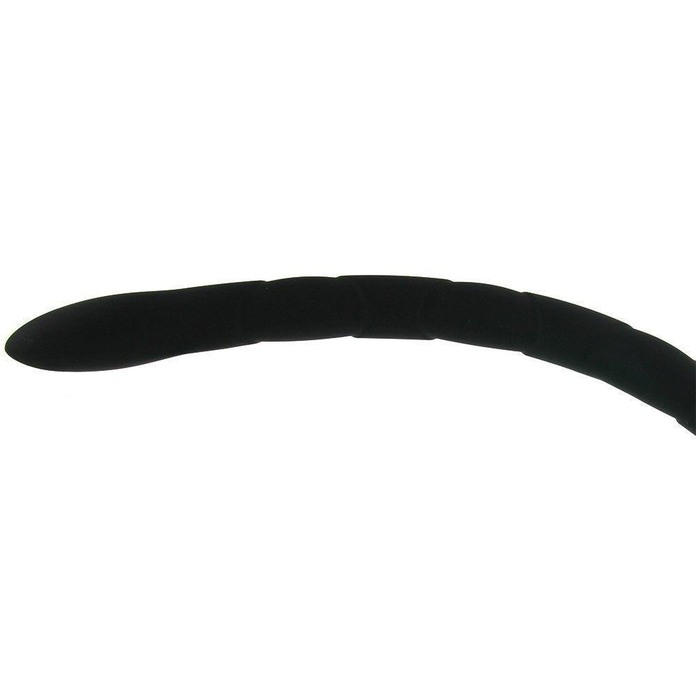 Kink In Deep Silicone Anal Snake - Black