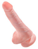 King Cock 6In Cock With Balls - Flesh
