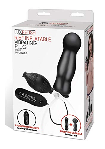 Lux Fetish 4.5&quot; Inflatable Vibr Plug