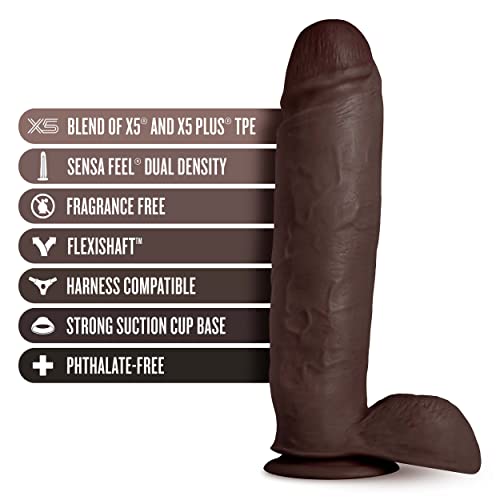 Au Naturel Huge Dildo 10In Chocolate