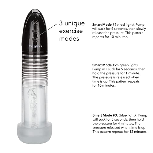 Calexotics Optimum Series Automatic Smart Pump - Male Enhancement Penis Pump With Silicone Stroker Sleeve - Male Masturbation Se