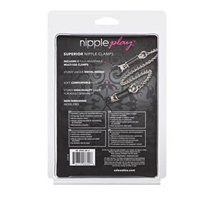 California Exotic Novelties Nipple Play Superior Clamps, Silver