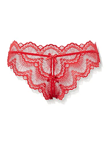 Dg Lace Tenga Open-Crotch Panty Red 2X