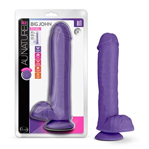 Au Naturel Bold Big John Dildo 11In Purp