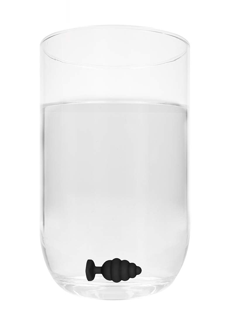 Ouch XLarge Ribbed Diamond Heart Plug BL