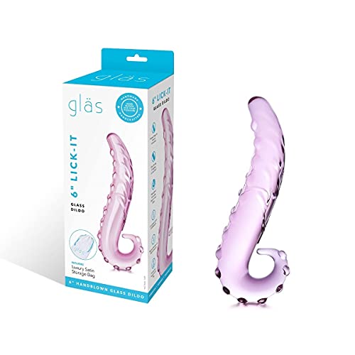 6 Inch Lick-It Glass Dildo