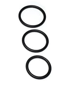 Black Stainless Steel C-Ring Set - 1.5 1.75'' 2'' ''