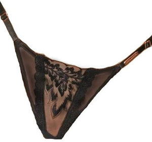 Coquette 82250 Black Label Thong Blkrose Gold Medium