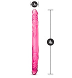 Blush Novelties B Yours - 14 Inch Double Ended Realistic Dildo - 1.4 Inch Thick - Lesbian Couple Dp - Two Headed Waterproof Flex