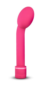 Blush Novelties G Slim Petite - Mini G Spot Stimulating Vibrator - Multi Speed Angled Tip Egg Shaped Bulb Massager - Satin Smoot