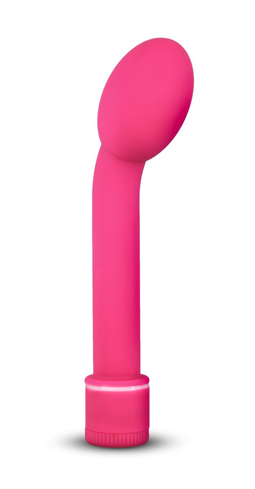 Blush Novelties G Slim Petite - Mini G Spot Stimulating Vibrator - Multi Speed Angled Tip Egg Shaped Bulb Massager - Satin Smoot