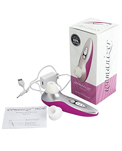Womanizer Pro40 Clitoral Sucking Toy - Clit Stimulator with 6 Suction Speeds - Waterproof Sucker Vibrator - Rechargeable Vibrati