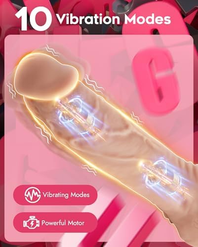 Harness Strap-On Vibration Realistic Dildos with 10 Strong Modes 2 Dildos Silicone Anal G-spot Stimulation Adjustable Strapless