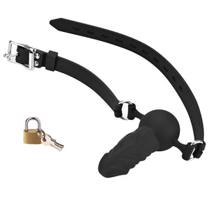 Sex Factory Mouth Ball Gag Wear Adjustable Dildo Penis Mouth Sex Toys Adjustable Leather Straps Strap Lock Sex Games SM Bondage