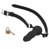 Sex Factory Mouth Ball Gag Wear Adjustable Dildo Penis Mouth Sex Toys Adjustable Leather Straps Strap Lock Sex Games SM Bondage