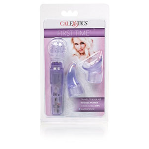 Calexotics First Time Travel Teaser Kit - Waterproof Bullet Vibrator - Adult Toys For Couples - Wireless Pocket Massager With Pleasure Tips - Purple