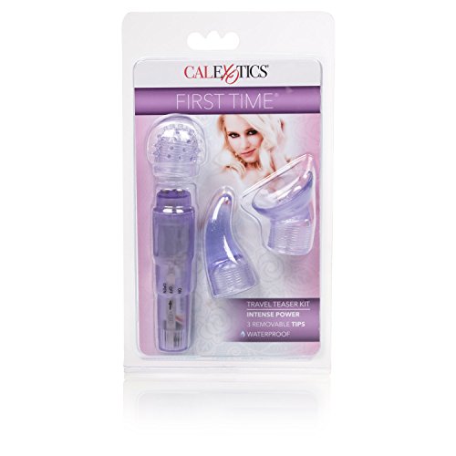 Calexotics First Time Travel Teaser Kit - Waterproof Bullet Vibrator - Adult Toys For Couples - Wireless Pocket Massager With Pleasure Tips - Purple