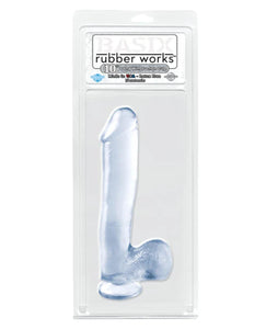 Basix Rubber Works 10In Dong W/Suction Cup Clear