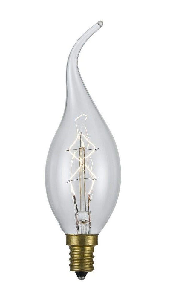 Cal Lighting Lb-7148-25W Candelabra Light Bulb From Edison Bulb Collection In Light Finish, 2.50 Inches