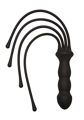 Kink By Doc Johnson The Quad Premium Silicone Whip, Black