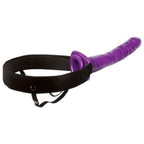 Fetish Fantasy 10'' Purple Passion Vibrating Hollow Strap On, Purple