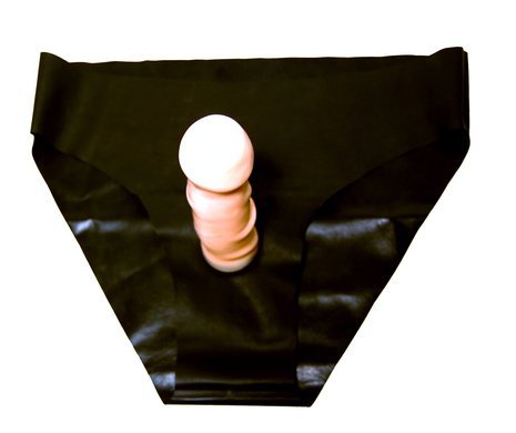 Rubba Wear Peephole Brief, Black, One Size