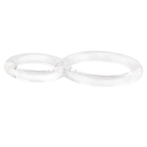 Screaming O Ofinity Cock Ring, Clear - Double Cock Ring - Penis Ring, Stretchy, Comfortable Pleasure Ring - Couple Sex Toys, Dic