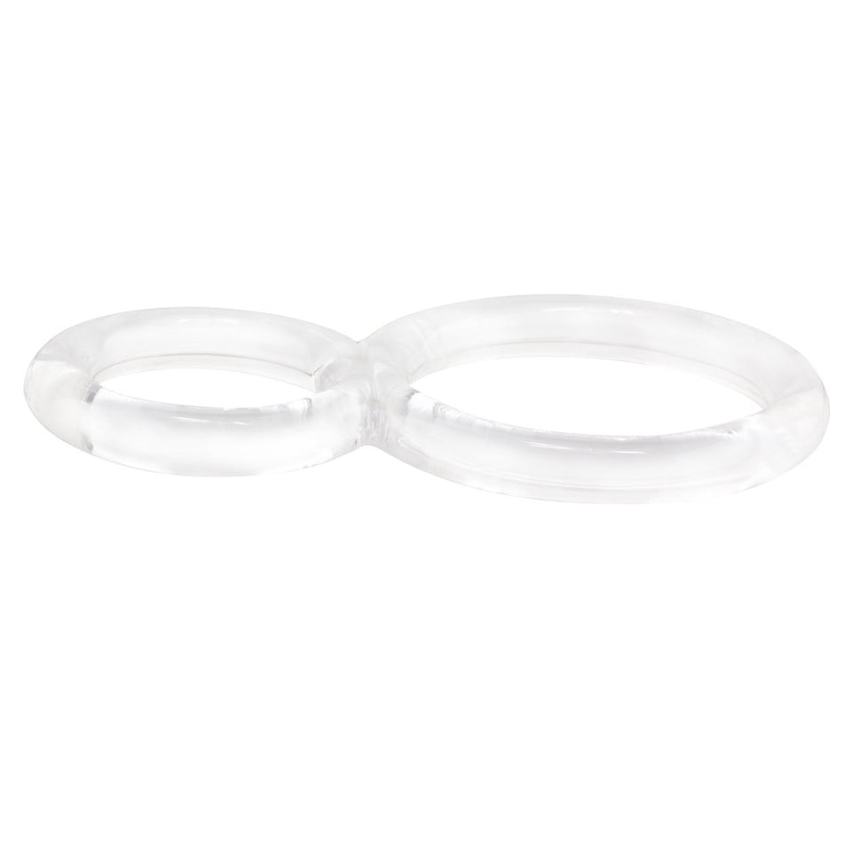 Screaming O Ofinity Cock Ring, Clear - Double Cock Ring - Penis Ring, Stretchy, Comfortable Pleasure Ring - Couple Sex Toys, Dic