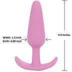 Doc Johnson Mood - Naughty 1 - Silicone Anal Plug - Large - 4.9 In. Long And 1.3 In. Wide - Tapered Base For Comfort Between The Cheeks - Large - Pink