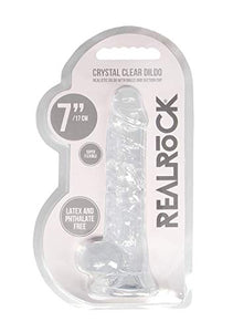 Realrock Jelly Dildo With Balls 7&quot; Clear
