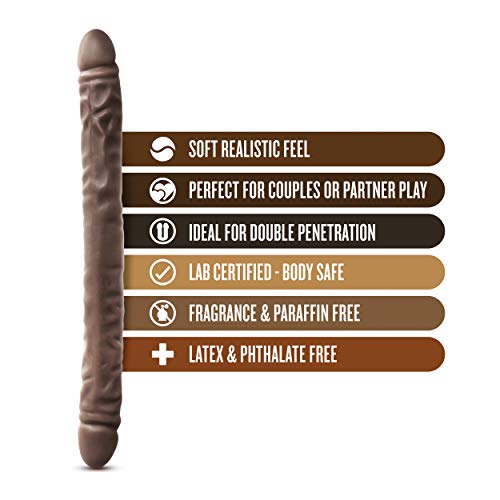 Dr. Skin - 18In Double Dildo - Chocolate