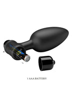 Pretty Love Vibra Butt Plug Ii - Black