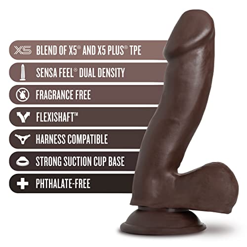 Au Naturel Troy Dildo 6In Chocolate